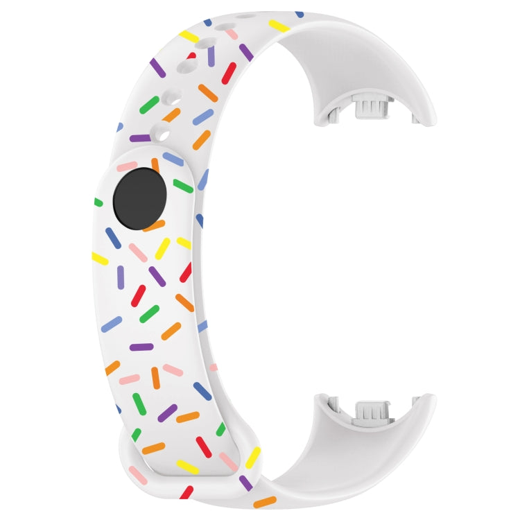 Sports Rainbow Dots Silicone Buckle Watch Band, For Xiaomi Band 8