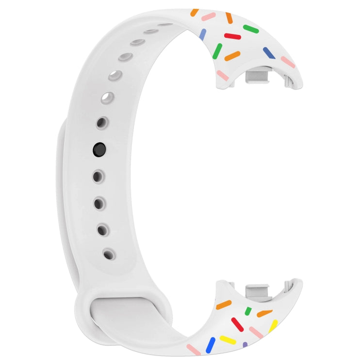 Sports Rainbow Dots Silicone Buckle Watch Band, For Xiaomi Band 8
