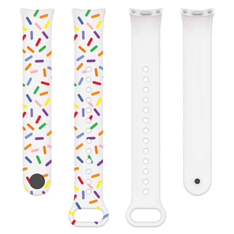 Sports Rainbow Dots Silicone Buckle Watch Band, For Xiaomi Band 8