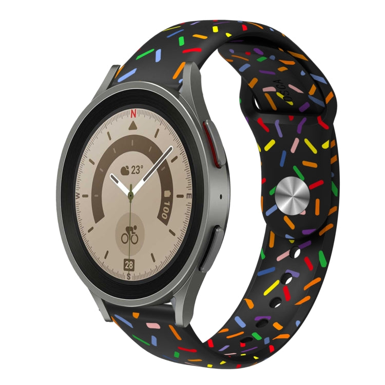 Sports Rainbow Dots Silicone Buckle Watch Band, For Samsung Galaxy watch Active 40mm, For Samsung Galaxy Watch 42mm, For Samsung Gear S2 Classic, For Samsung Galaxy Watch 5 40 / 44mm