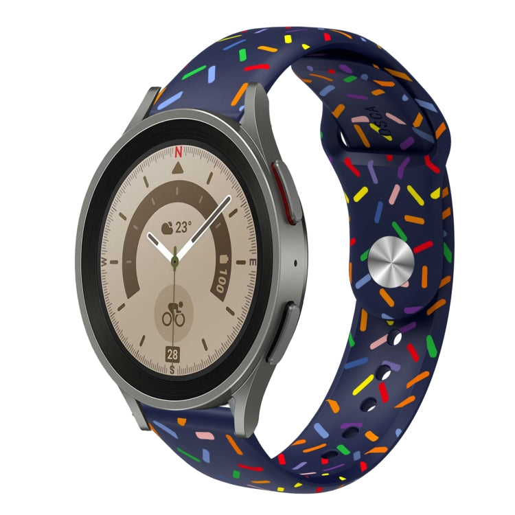 Sports Rainbow Dots Silicone Buckle Watch Band, For Samsung Galaxy watch Active 40mm, For Samsung Galaxy Watch 42mm, For Samsung Gear S2 Classic, For Samsung Galaxy Watch 5 40 / 44mm