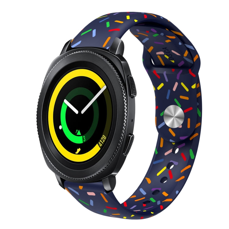 Sports Rainbow Dots Silicone Buckle Watch Band, For Samsung Galaxy Watch 5 Pro, For Samsung Galaxy Gear Sport, For Samsung Galaxy Watch Active 2 40mm / 44mm, For Samsung Galaxy Watch 3 41mm