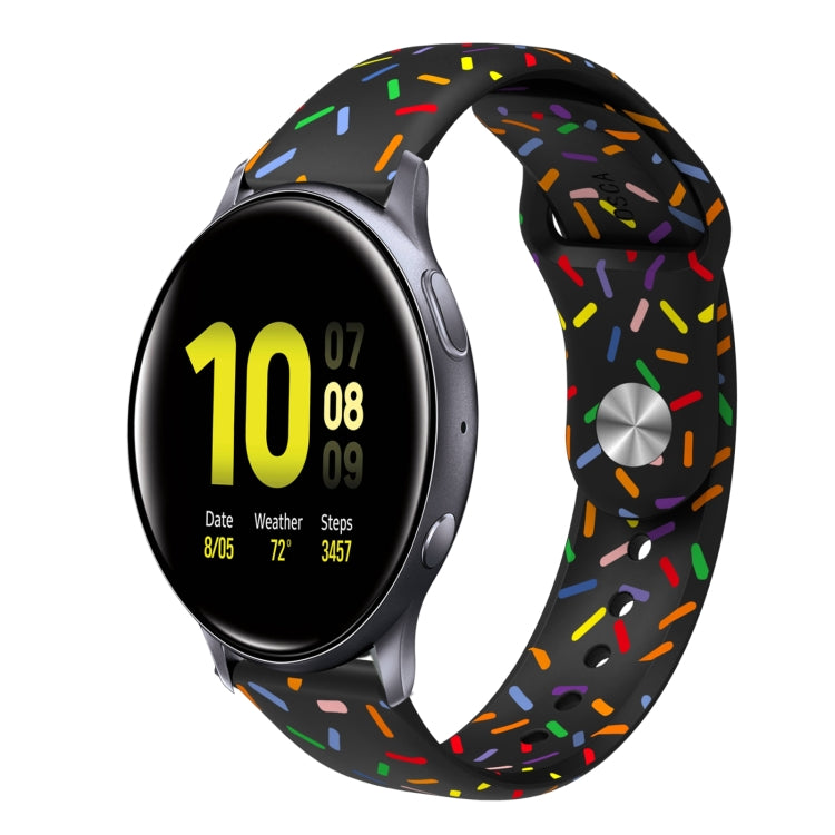Sports Rainbow Dots Silicone Buckle Watch Band, For Samsung Galaxy Watch 4 40mm / 44mm, For Samsung Galaxy Watch 4 Classic 42mm / 46mm