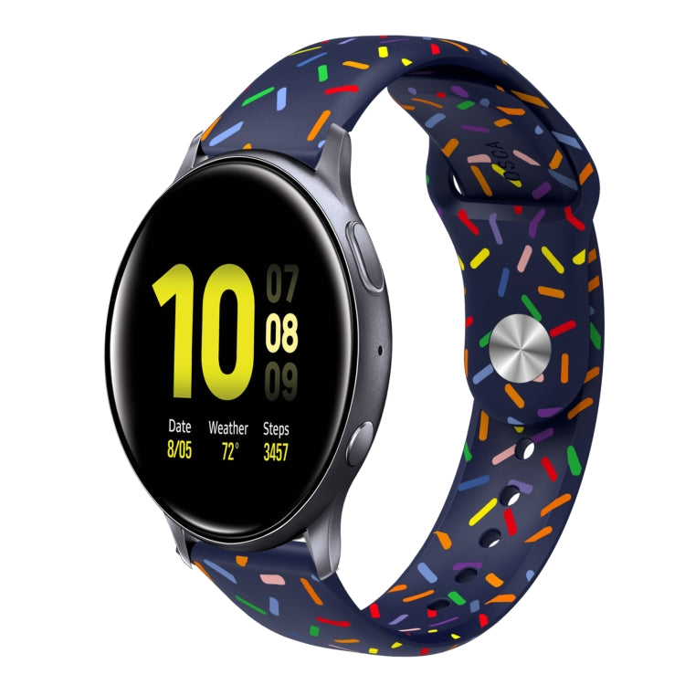 Sports Rainbow Dots Silicone Buckle Watch Band, For Samsung Galaxy Watch 4 40mm / 44mm, For Samsung Galaxy Watch 4 Classic 42mm / 46mm