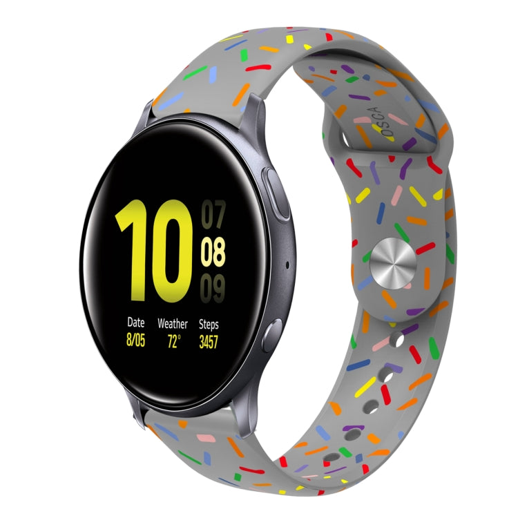 Sports Rainbow Dots Silicone Buckle Watch Band, For Samsung Galaxy Watch 4 40mm / 44mm, For Samsung Galaxy Watch 4 Classic 42mm / 46mm