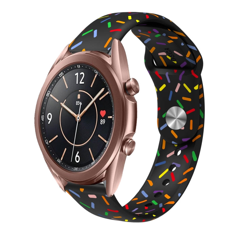 Sports Rainbow Dots Silicone Buckle Watch Band, For Samsung Galaxy Watch 4 40mm / 44mm, For Samsung Galaxy Watch 4 Classic 42mm / 46mm