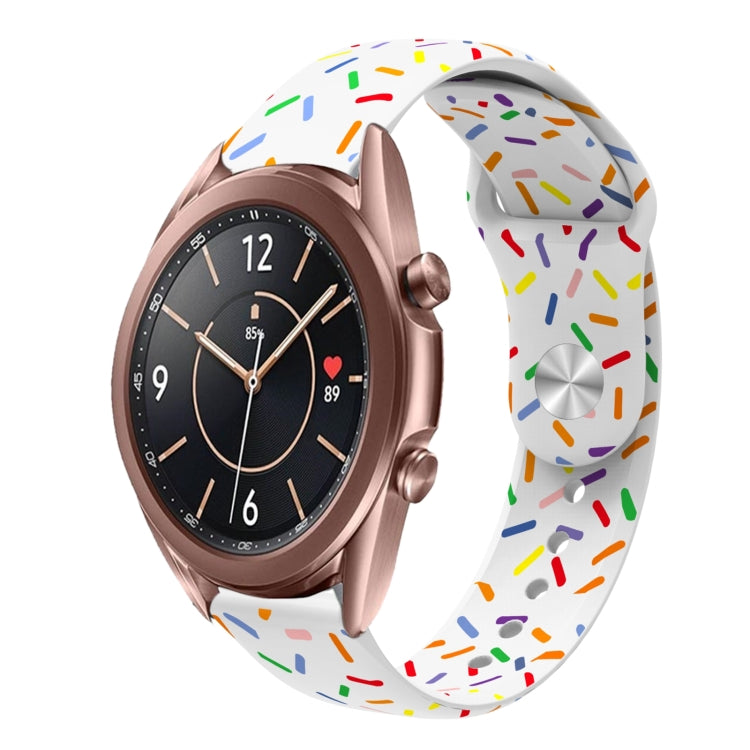 Sports Rainbow Dots Silicone Buckle Watch Band, For Samsung Galaxy Watch 4 40mm / 44mm, For Samsung Galaxy Watch 4 Classic 42mm / 46mm