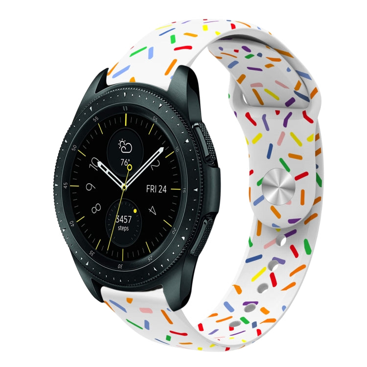 Sports Rainbow Dots Silicone Buckle Watch Band, For Samsung Galaxy Watch 5 Pro, For Samsung Galaxy Gear Sport, For Samsung Galaxy Watch Active 2 40mm / 44mm, For Samsung Galaxy Watch 3 41mm