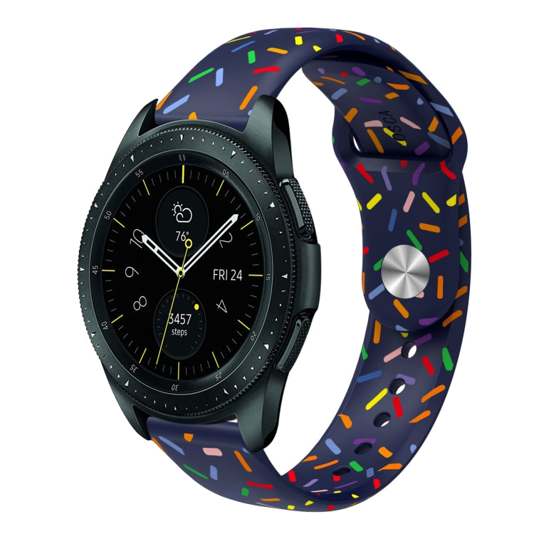 Sports Rainbow Dots Silicone Buckle Watch Band, For Samsung Galaxy Watch 5 Pro, For Samsung Galaxy Gear Sport, For Samsung Galaxy Watch Active 2 40mm / 44mm, For Samsung Galaxy Watch 3 41mm