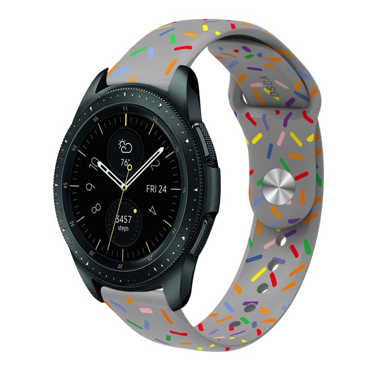 Sports Rainbow Dots Silicone Buckle Watch Band, For Samsung Galaxy Watch 5 Pro, For Samsung Galaxy Gear Sport, For Samsung Galaxy Watch Active 2 40mm / 44mm, For Samsung Galaxy Watch 3 41mm