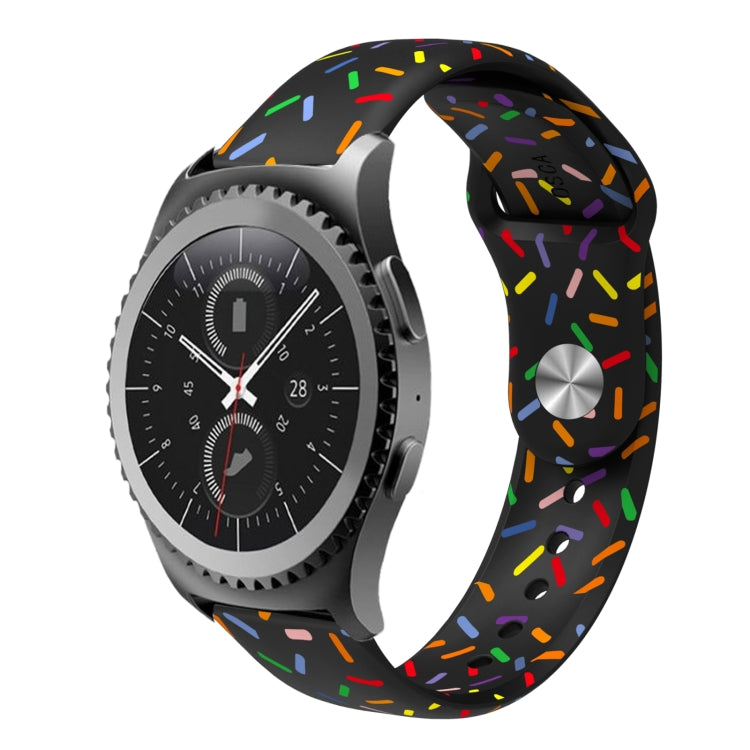 Sports Rainbow Dots Silicone Buckle Watch Band, For Samsung Galaxy watch Active 40mm, For Samsung Galaxy Watch 42mm, For Samsung Gear S2 Classic, For Samsung Galaxy Watch 5 40 / 44mm