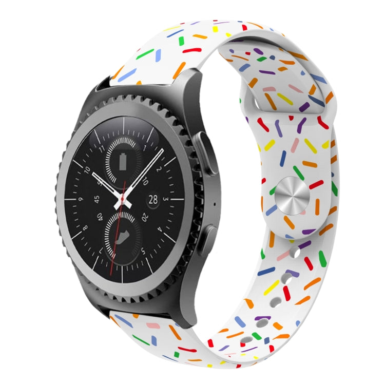 Sports Rainbow Dots Silicone Buckle Watch Band, For Samsung Galaxy watch Active 40mm, For Samsung Galaxy Watch 42mm, For Samsung Gear S2 Classic, For Samsung Galaxy Watch 5 40 / 44mm