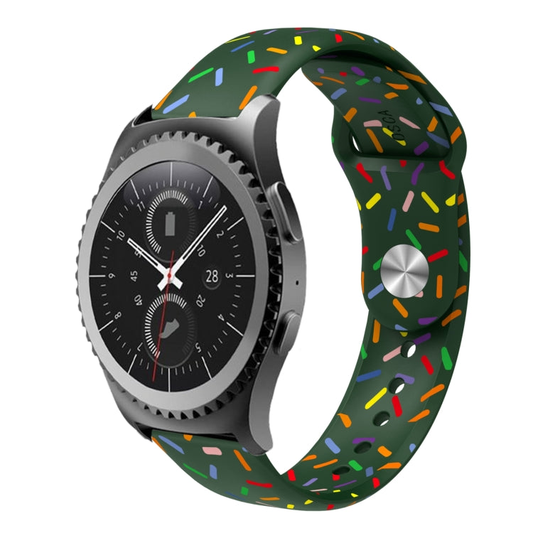 Sports Rainbow Dots Silicone Buckle Watch Band, For Samsung Galaxy watch Active 40mm, For Samsung Galaxy Watch 42mm, For Samsung Gear S2 Classic, For Samsung Galaxy Watch 5 40 / 44mm
