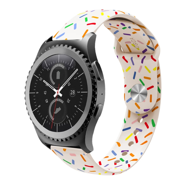 Sports Rainbow Dots Silicone Buckle Watch Band, For Samsung Galaxy watch Active 40mm, For Samsung Galaxy Watch 42mm, For Samsung Gear S2 Classic, For Samsung Galaxy Watch 5 40 / 44mm