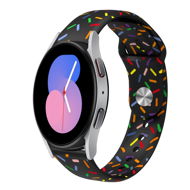 Sports Rainbow Dots Silicone Buckle Watch Band, For Samsung Galaxy watch Active 40mm, For Samsung Galaxy Watch 42mm, For Samsung Gear S2 Classic, For Samsung Galaxy Watch 5 40 / 44mm