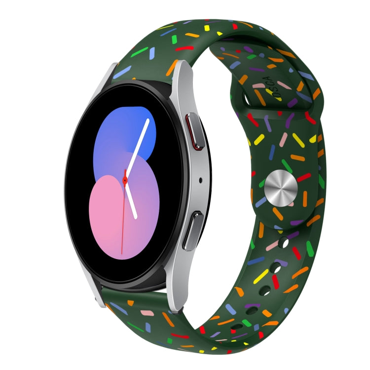 Sports Rainbow Dots Silicone Buckle Watch Band, For Samsung Galaxy watch Active 40mm, For Samsung Galaxy Watch 42mm, For Samsung Gear S2 Classic, For Samsung Galaxy Watch 5 40 / 44mm