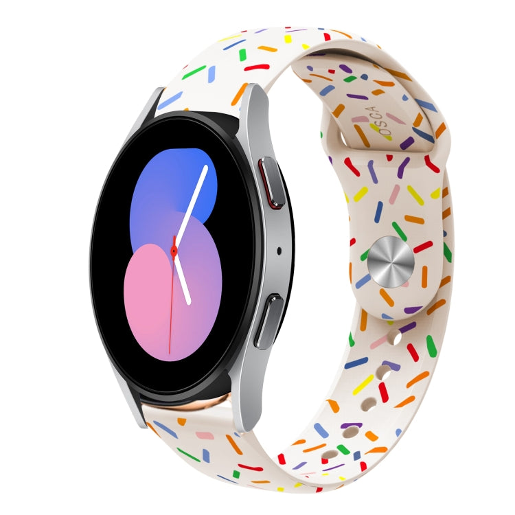 Sports Rainbow Dots Silicone Buckle Watch Band, For Samsung Galaxy watch Active 40mm, For Samsung Galaxy Watch 42mm, For Samsung Gear S2 Classic, For Samsung Galaxy Watch 5 40 / 44mm