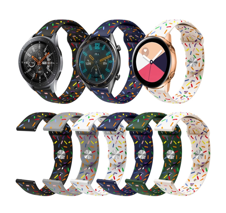 Sports Rainbow Dots Silicone Buckle Watch Band, For Samsung Galaxy Watch 4 40mm / 44mm, For Samsung Galaxy Watch 4 Classic 42mm / 46mm
