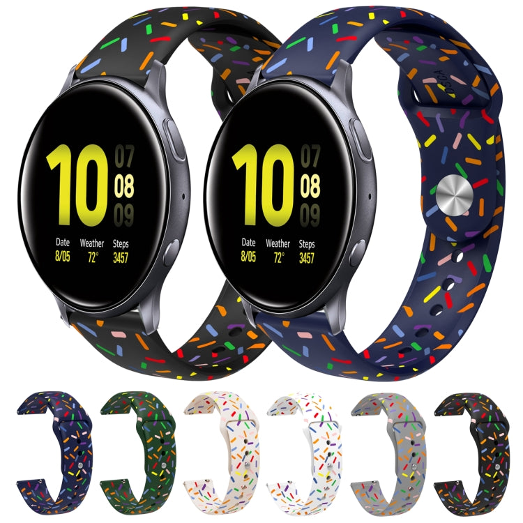 Sports Rainbow Dots Silicone Buckle Watch Band, For Samsung Galaxy watch Active 40mm, For Samsung Galaxy Watch 42mm, For Samsung Gear S2 Classic, For Samsung Galaxy Watch 5 40 / 44mm
