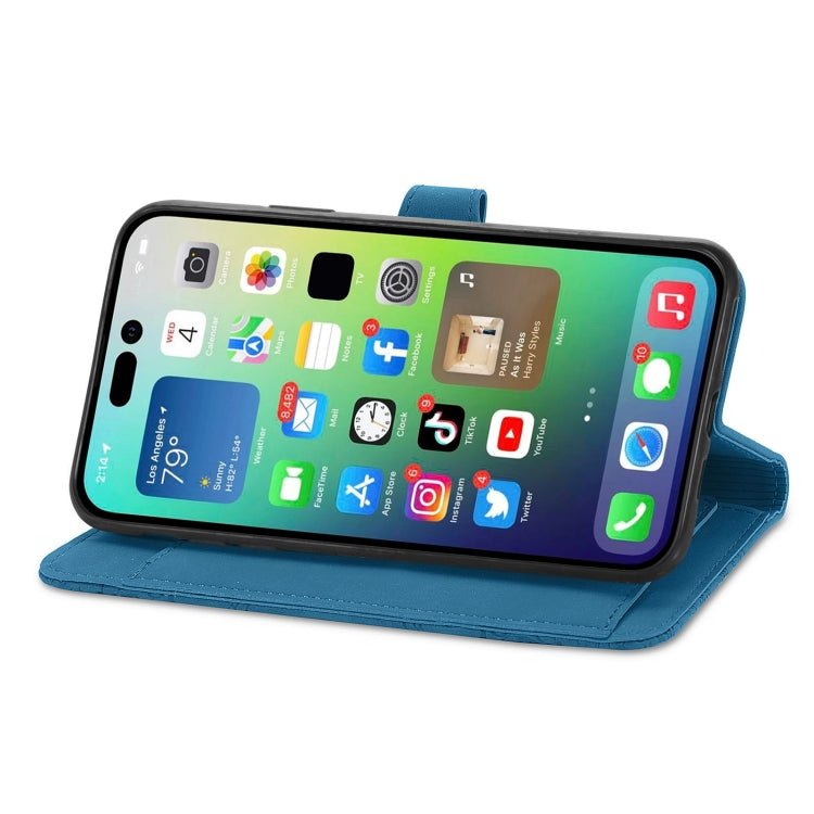 Embossed Flower Zipper Leather Phone Case, For iPhone 15 Pro Max, For iPhone 15 Pro, For iPhone 15 Plus, For iPhone 15