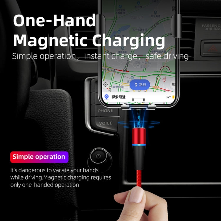 ENKAY 2 in 1 5A USB to Type-C + 8 Pin Magnetic Fast Charging Data Cable with LED Light, Length: 1m, 1m 5A USB to Type-C + 8 Pin