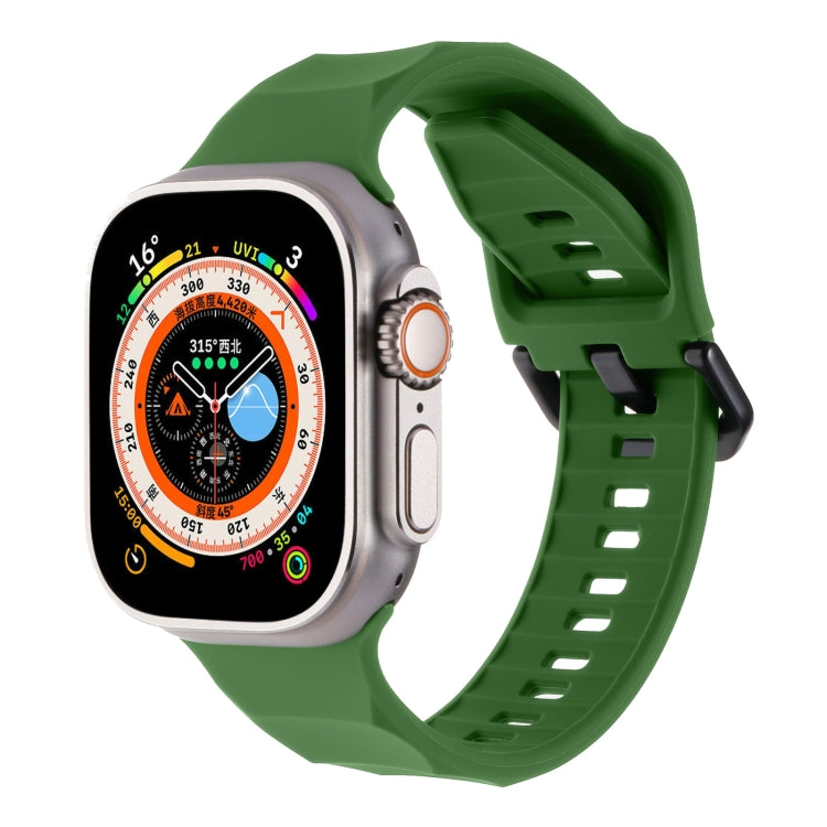Bracelet de montre sport en silicone ondulé pour Apple Watch 42 mm