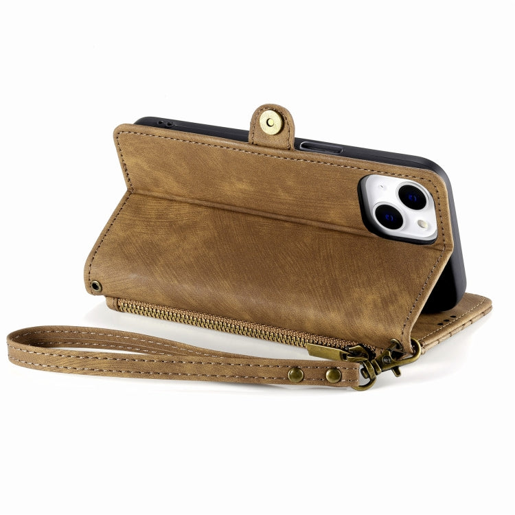 Geometric Zipper Wallet Side Buckle Leather Phone Case, For iPhone 7 / 8 / SE 2022, For iPhone X / XS, For iPhone 6 Plus / 6s Plus, For iPhone 6 / 6s
