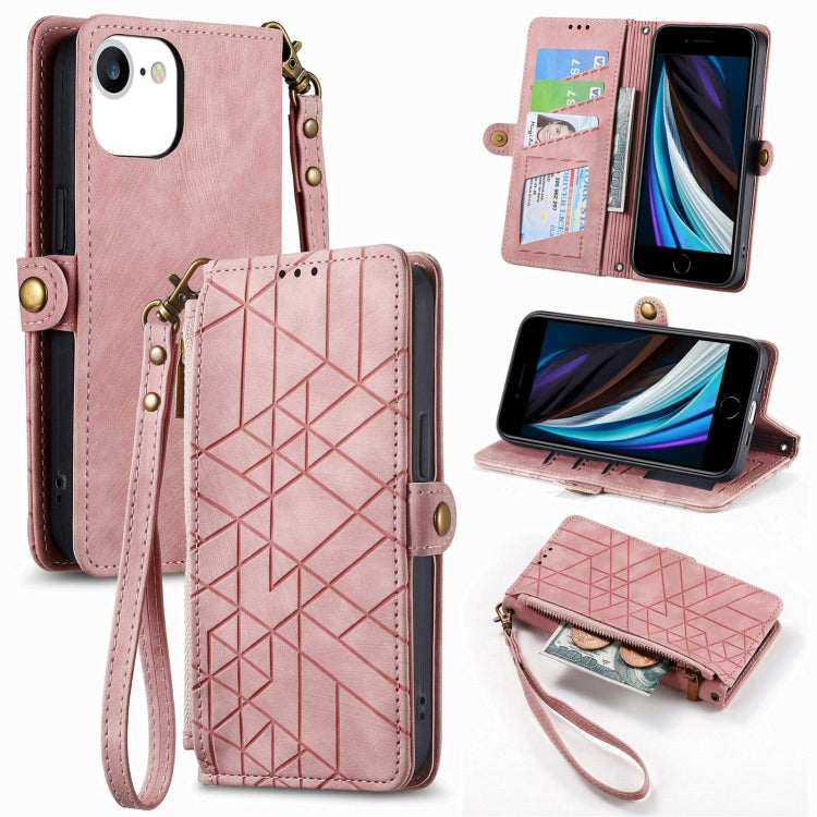Geometric Zipper Wallet Side Buckle Leather Phone Case, For iPhone 12 Pro Max, For iPhone 12 / 12 Pro, For iPhone 11 Pro Max, For iPhone 11