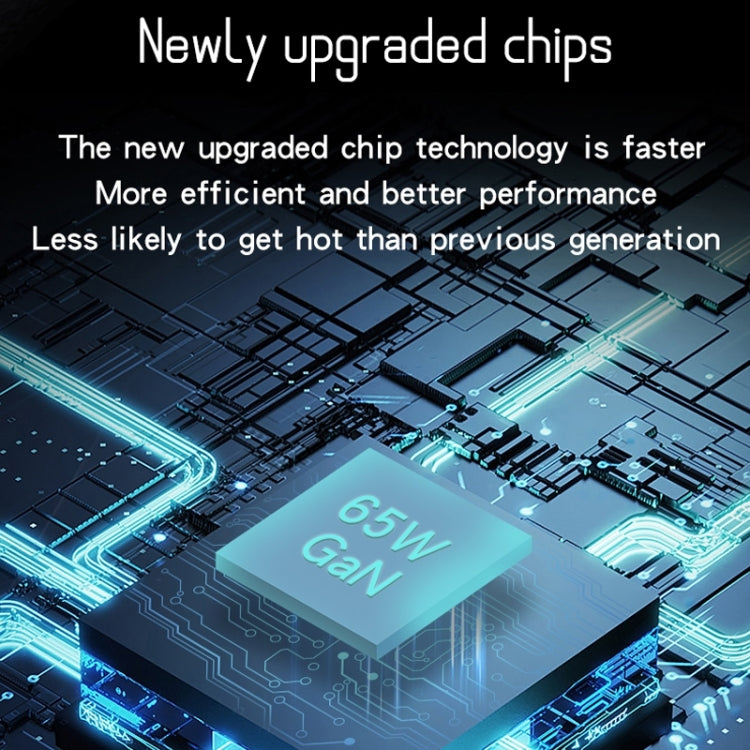 GaN PD65W Type-C x 2 + USB3.0 Laptop Adapter for Apple MacBook Series ,EU Plug, Type-C x 2 + USB3.0