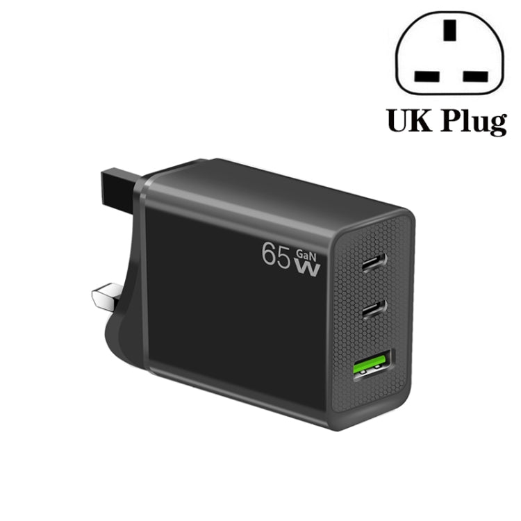 GaN PD65W Type-C x 2 + USB3.0 Laptop Adapter for Apple MacBook Series ,EU Plug