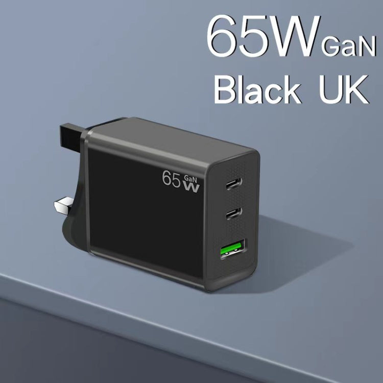 GaN PD65W Type-C x 2 + USB3.0 Laptop Adapter for Apple MacBook Series ,EU Plug