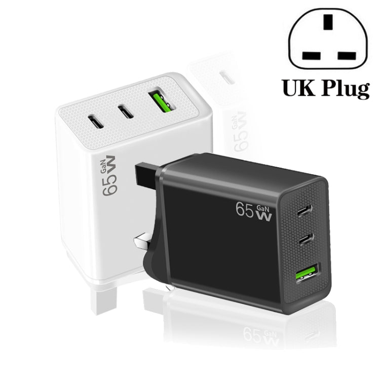 GaN PD65W Type-C x 2 + USB3.0 Laptop Adapter for Apple MacBook Series ,EU Plug