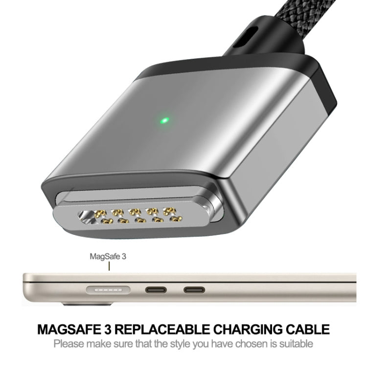 Câble de charge magnétique tressé en nylon ENKAY 140 W USB-C / Type-C vers MagSafe 3 avec indicateur LED pour MacBook 2 m, ENKAY Gris, ENKAY Bleu