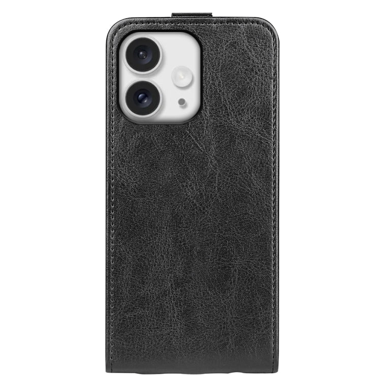 R64 Texture Single Vertical Flip Leather Phone Case, For iPhone 15 Pro, For iPhone 15 Plus, For iPhone 15