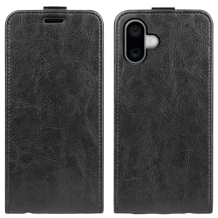 R64 Texture Single Vertical Flip Leather Phone Case, For iPhone 15 Pro, For iPhone 15 Plus, For iPhone 15