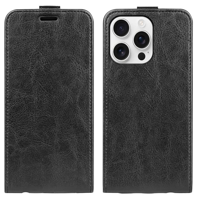 R64 Texture Single Vertical Flip Leather Phone Case, For iPhone 16 Pro Max, For iPhone 16 Pro, For iPhone 16 Plus, For iPhone 16, For iPhone 16e, For iPhone 15 Pro Max