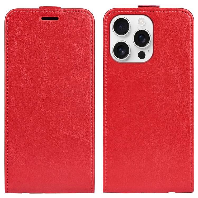 R64 Texture Single Vertical Flip Leather Phone Case, For iPhone 16 Pro Max, For iPhone 16 Pro, For iPhone 16 Plus, For iPhone 16, For iPhone 16e, For iPhone 15 Pro Max