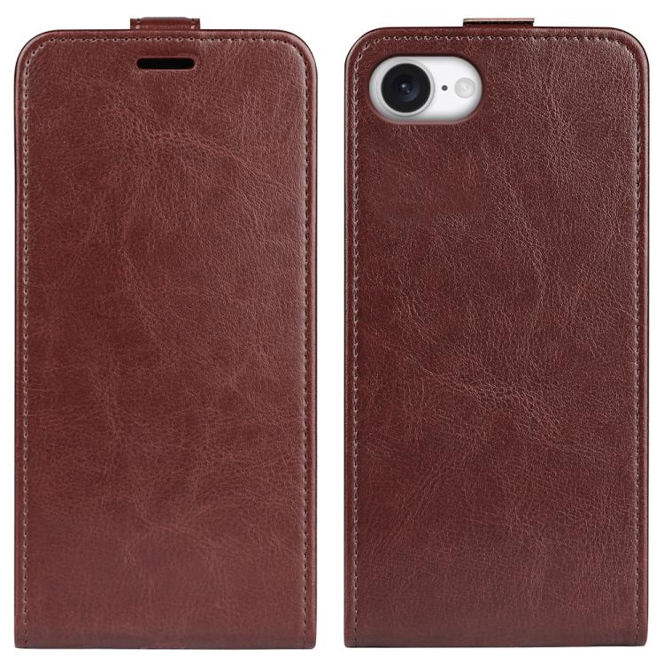 R64 Texture Single Vertical Flip Leather Phone Case, For iPhone 16 Pro Max, For iPhone 16 Pro, For iPhone 16 Plus, For iPhone 16, For iPhone 16e, For iPhone 15 Pro Max