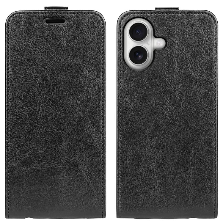 R64 Texture Single Vertical Flip Leather Phone Case, For iPhone 16 Pro Max, For iPhone 16 Pro, For iPhone 16 Plus, For iPhone 16, For iPhone 16e, For iPhone 15 Pro Max