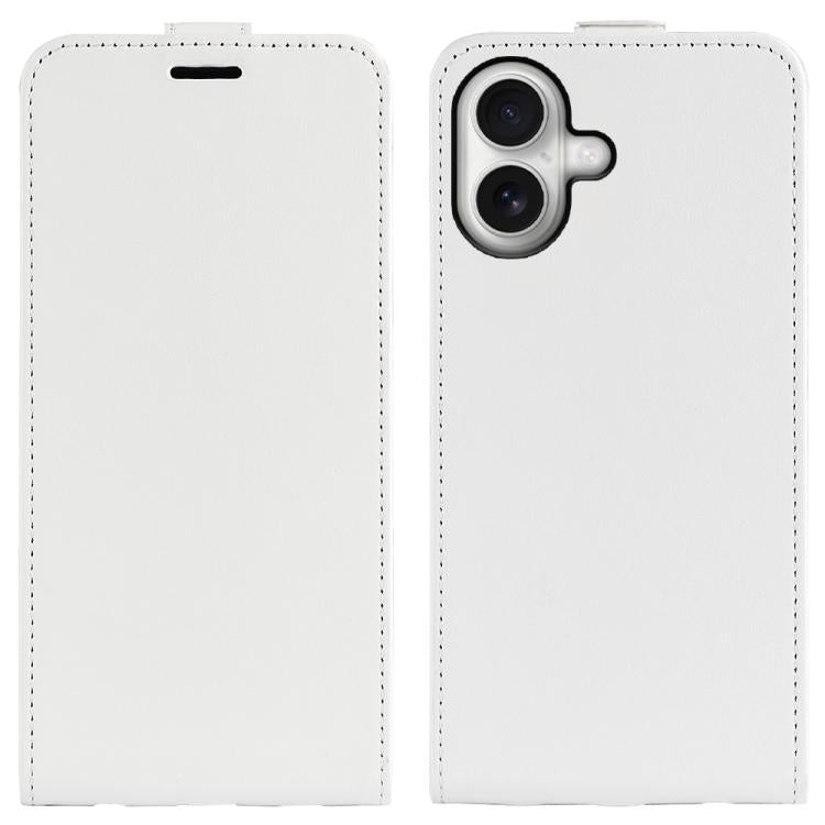 R64 Texture Single Vertical Flip Leather Phone Case, For iPhone 16 Pro Max, For iPhone 16 Pro, For iPhone 16 Plus, For iPhone 16, For iPhone 16e, For iPhone 15 Pro Max