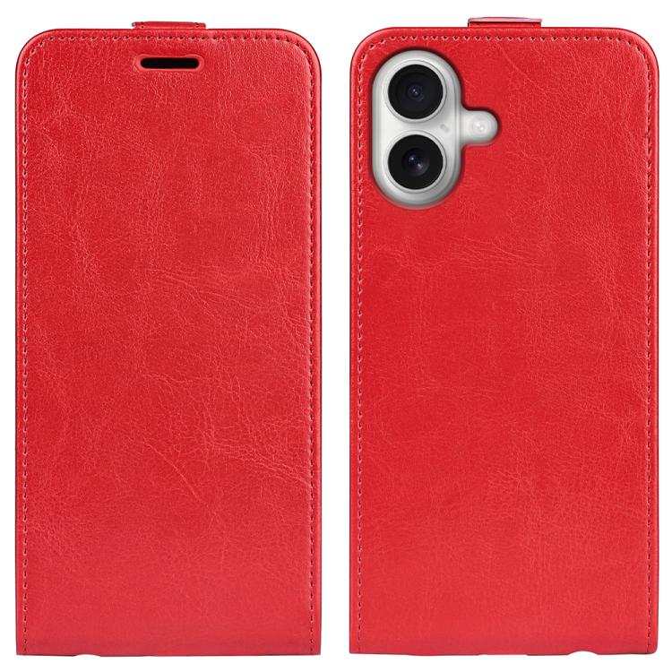 R64 Texture Single Vertical Flip Leather Phone Case, For iPhone 16 Pro Max, For iPhone 16 Pro, For iPhone 16 Plus, For iPhone 16, For iPhone 16e, For iPhone 15 Pro Max