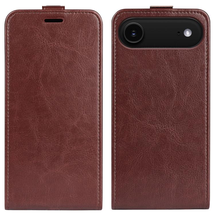 R64 Texture Single Vertical Flip Leather Phone Case, For iPhone 16 Pro Max, For iPhone 16 Pro, For iPhone 16 Plus, For iPhone 16, For iPhone 16e, For iPhone 15 Pro Max