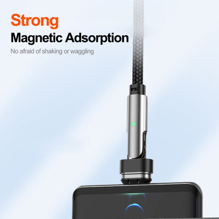 ENKAY 2 in 1 PD 100W / 27W 180 Degrees Rotation Magnetic Type-C / 8 Pin Fast Charging Data Cable with LED Light, 1m, 2m