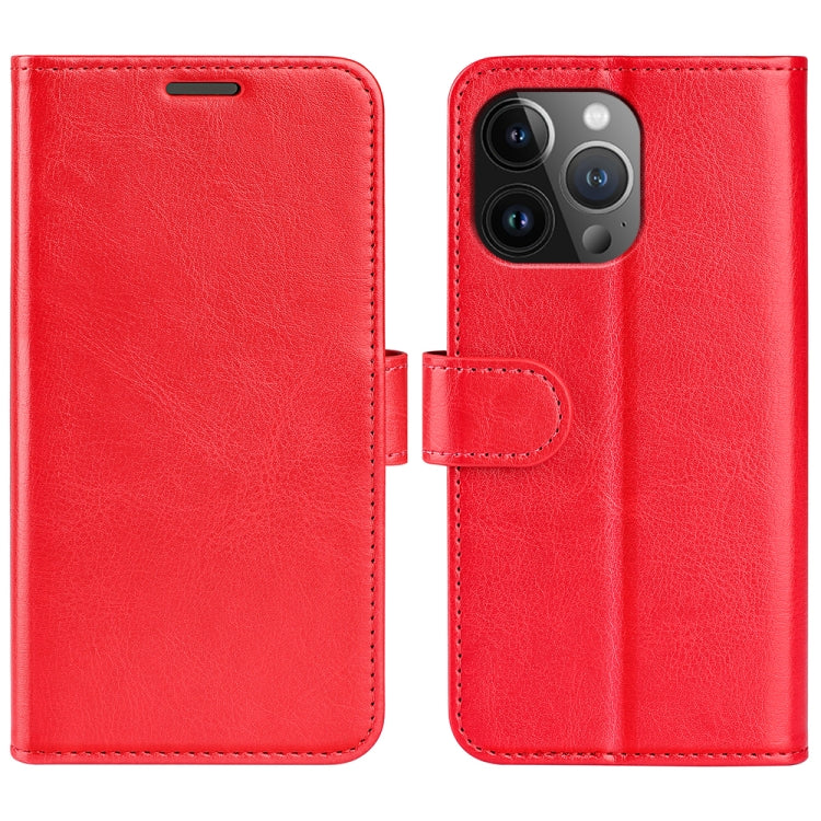 R64 Texture Horizontal Flip Leather Phone Case, For iPhone 15 Pro, For iPhone 15 Plus, For iPhone 15