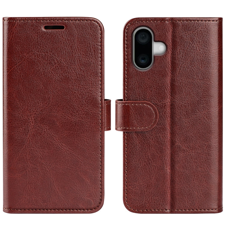 R64 Texture Horizontal Flip Leather Phone Case, For iPhone 15 Pro, For iPhone 15 Plus, For iPhone 15