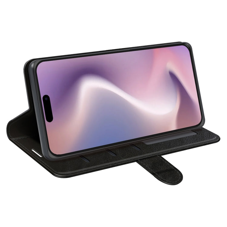 R64 Texture Horizontal Flip Leather Phone Case, For iPhone 15 Pro, For iPhone 15 Plus, For iPhone 15