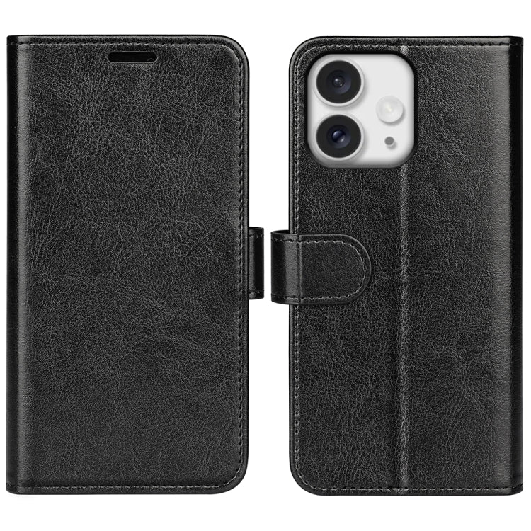 R64 Texture Horizontal Flip Leather Phone Case, For iPhone 16 Pro Max, For iPhone 16 Pro, For iPhone 16 Plus, For iPhone 16, For iPhone 16e, For iPhone 15 Pro Max