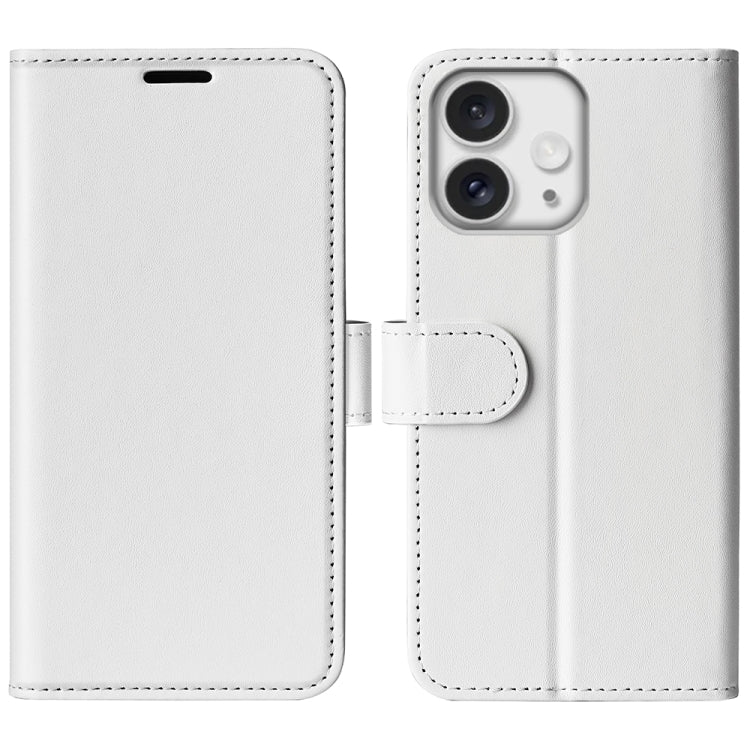 R64 Texture Horizontal Flip Leather Phone Case, For iPhone 16 Pro Max, For iPhone 16 Pro, For iPhone 16 Plus, For iPhone 16, For iPhone 16e, For iPhone 15 Pro Max