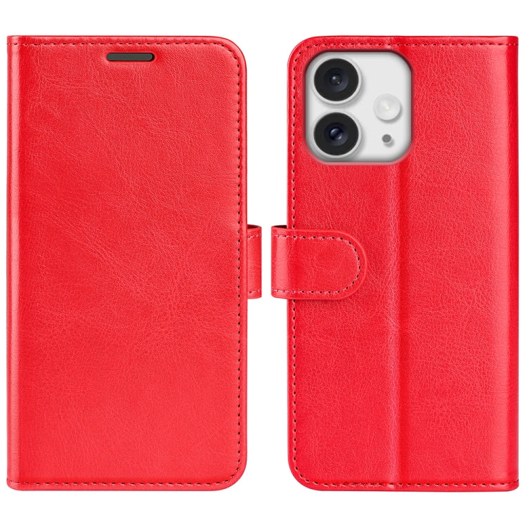 R64 Texture Horizontal Flip Leather Phone Case, For iPhone 16 Pro Max, For iPhone 16 Pro, For iPhone 16 Plus, For iPhone 16, For iPhone 16e, For iPhone 15 Pro Max
