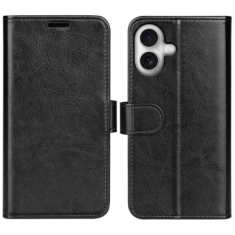 R64 Texture Horizontal Flip Leather Phone Case, For iPhone 16 Pro Max, For iPhone 16 Pro, For iPhone 16 Plus, For iPhone 16, For iPhone 16e, For iPhone 15 Pro Max